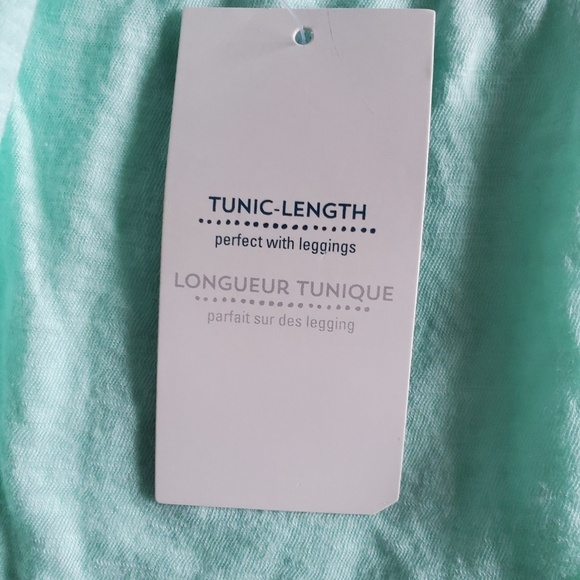 Old Navy Girl's Lace Panel Tunic with 3/4 Sleeves, Aqua, L - Picture 6 of 7